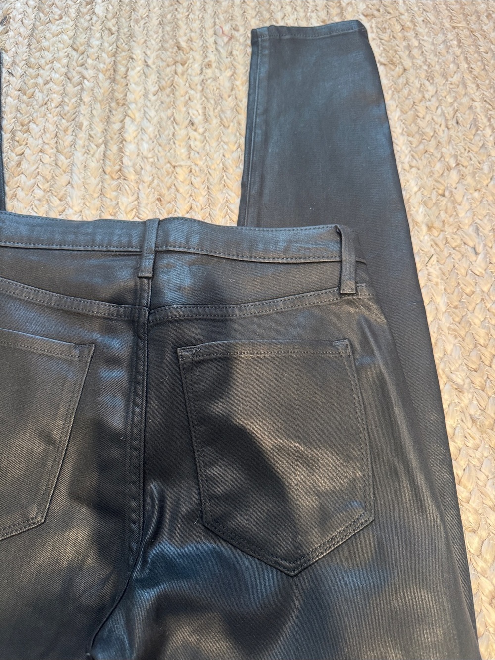 Banana Republic Black Coated Skinny Jeans NWT - Picture 4 of 7
